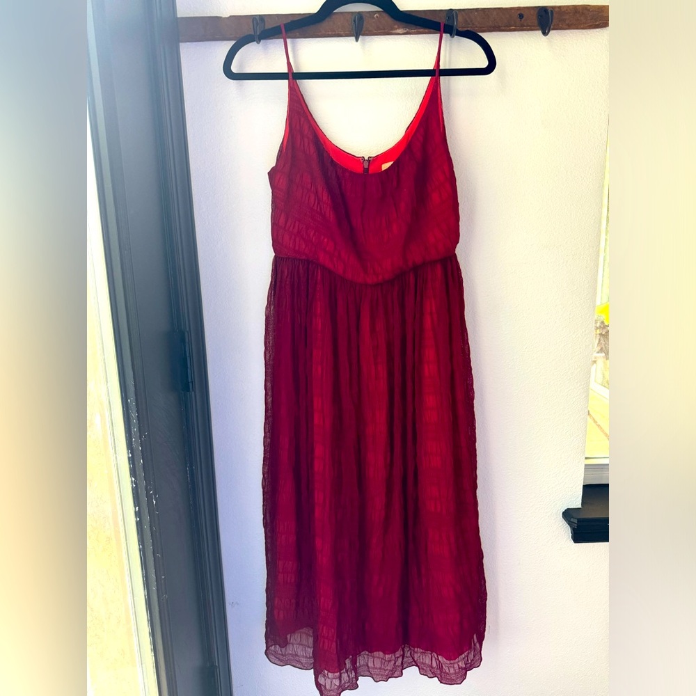 Fossil red midi dress